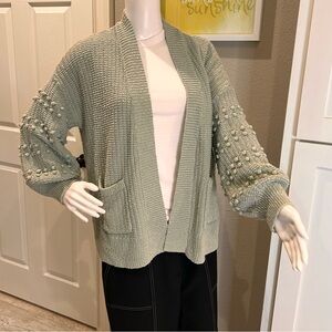 MADEWELL Size Large Bobble Cardigan Sweater - Sage